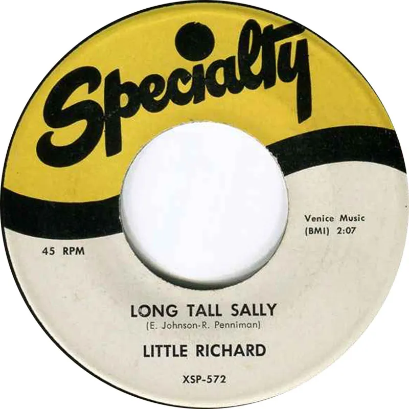 Long Tall Sally single artwork — Little Richard's first R&B chart-topper, later covered by Elvis and The Beatles