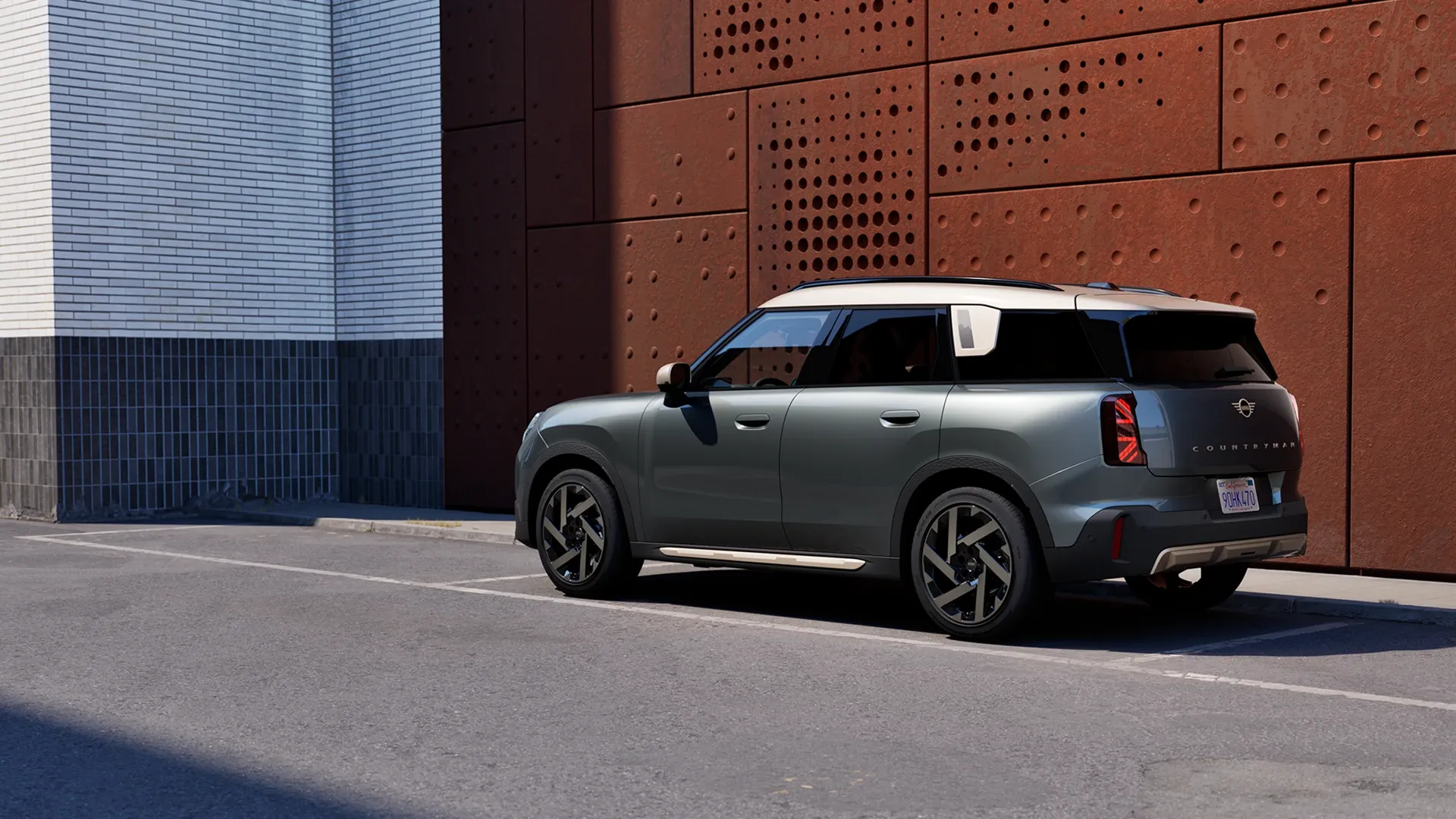 MINI Countryman SUV parked in an urban setting highlighting its versatile design