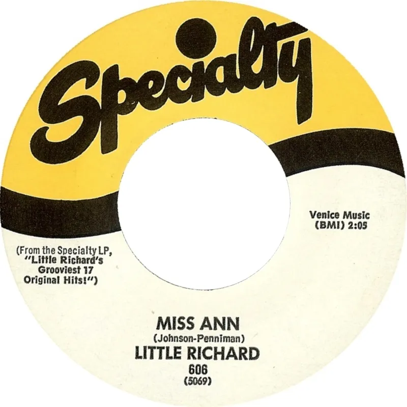 Miss Ann single art — written about Ann Johnson, the woman who gave Little Richard shelter after his family rejected him