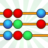 Virtual abacus tool showing bead manipulation for basic arithmetic learning exercises