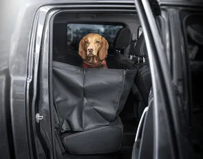 Universal dog pet car seat cover installed in BMW interior