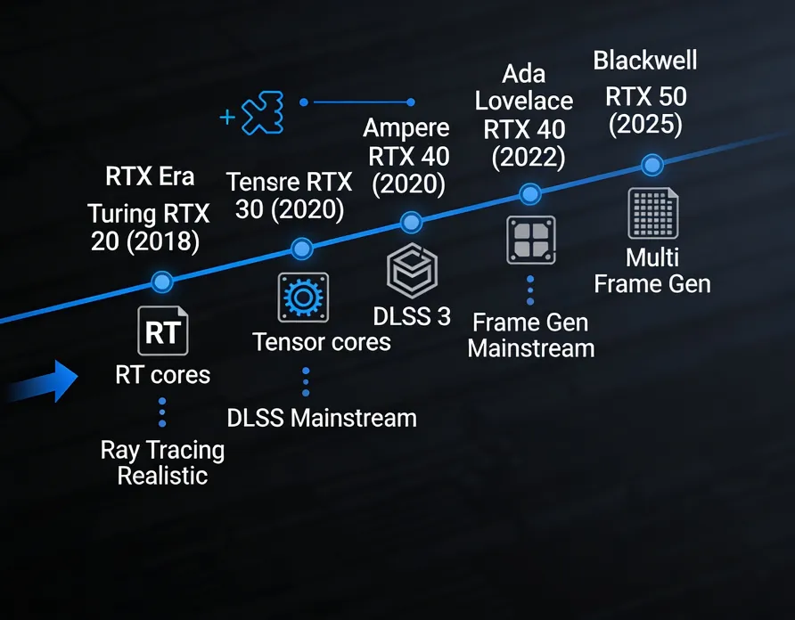 RTX generational improvements and feature expansion over time