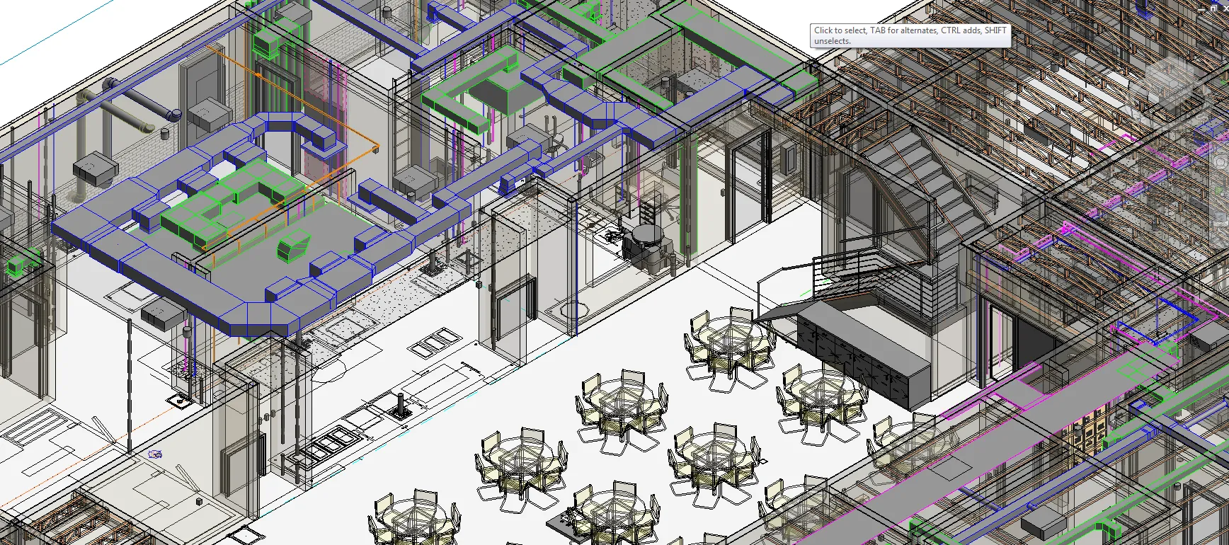 AutoCAD interface showing 2D mechanical, electrical, and plumbing design tools