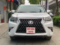 US-spec 2014 Lexus GX 460 export model — white exterior, brown interior, 110,000 km