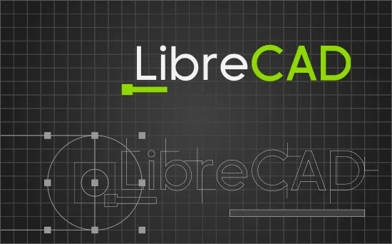 LibreCAD splash screen displayed during application startup with branding and loading interface