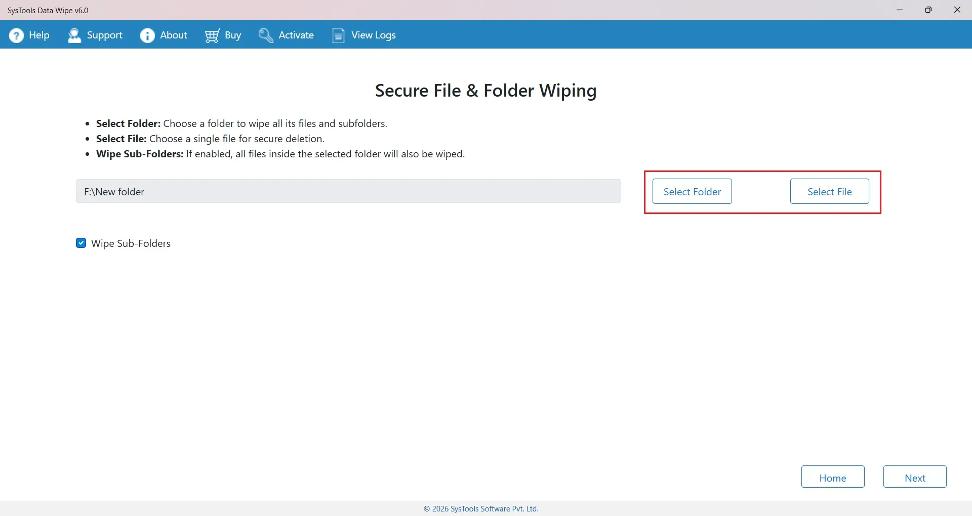 Select File or Folder