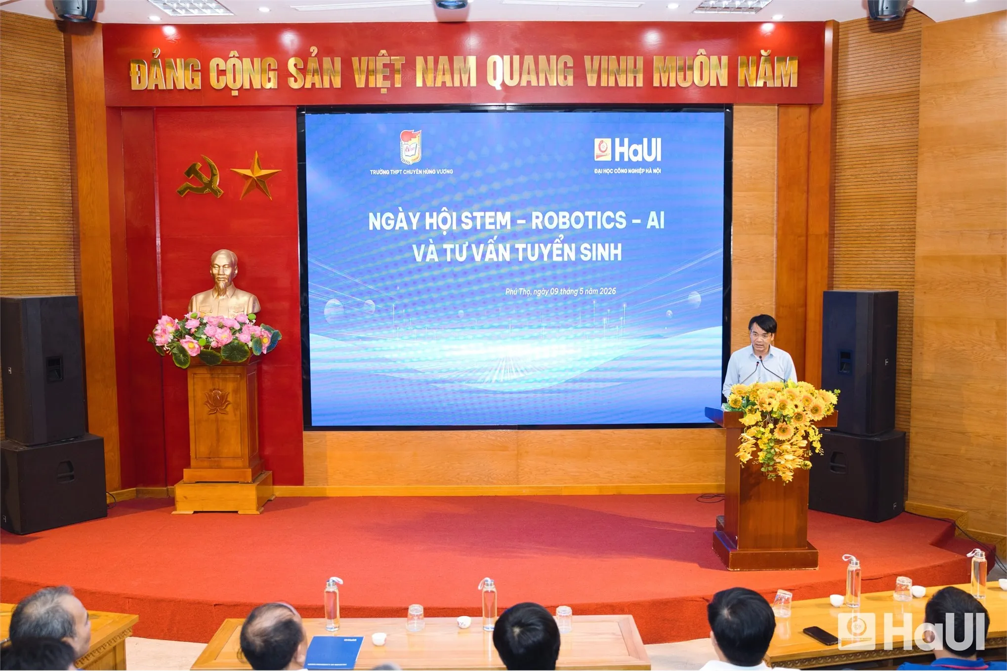 Vice Principal delivering remarks at the event