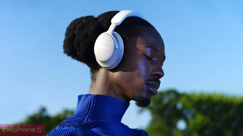 Comfortable over-ear Bose headphones with noise-canceling features