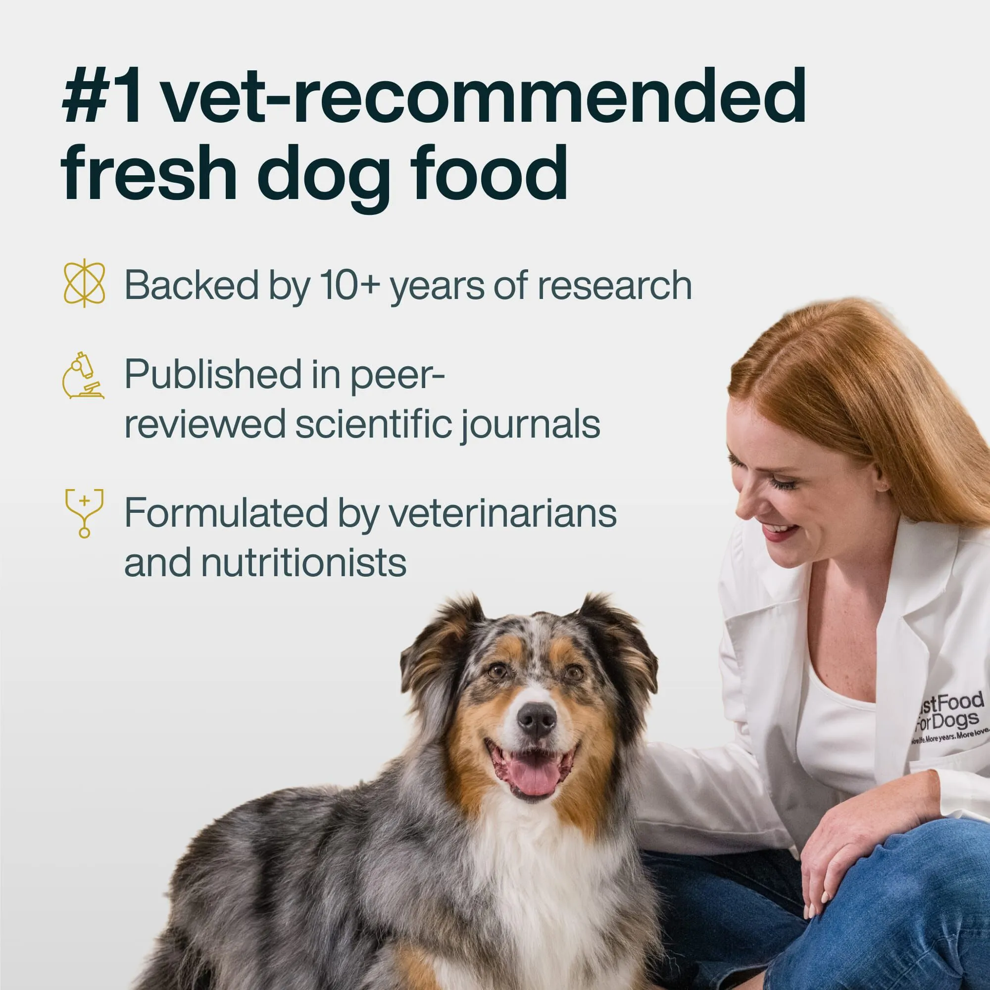 Veterinarian-approved fresh dog food designed for puppies and adult dogs