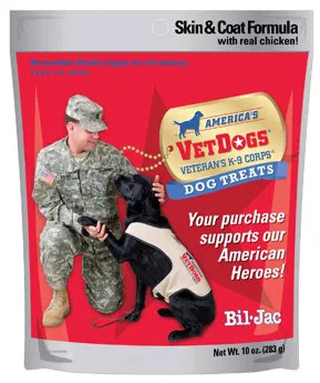Bag of VetDogs dog treats displayed for pet owners seeking healthy rewards