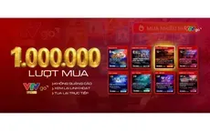 Milestone announcement of 1 million VTVgo Plus subscriptions with promotional campaign visuals