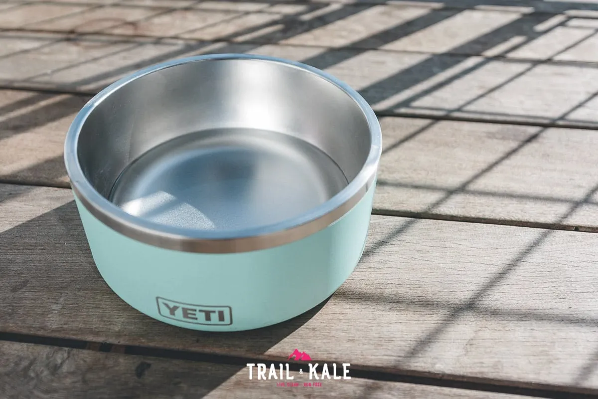 YETI bowl demonstrating easy-to-clean stainless steel surface
