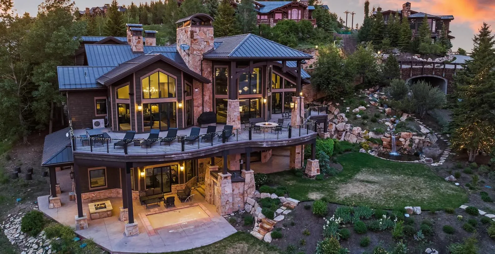 Snow-covered mountain vacation home near Deer Valley ski resort