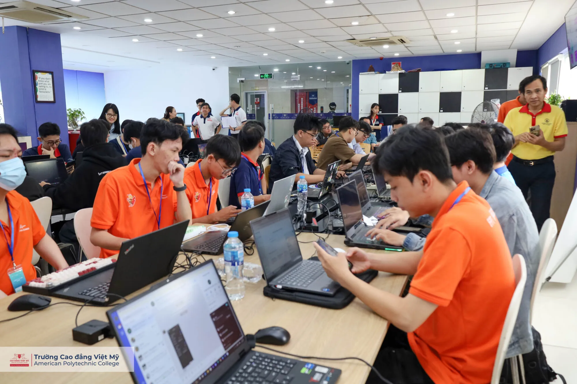 Students from the automotive technology faculty competing in a hands-on skills challenge