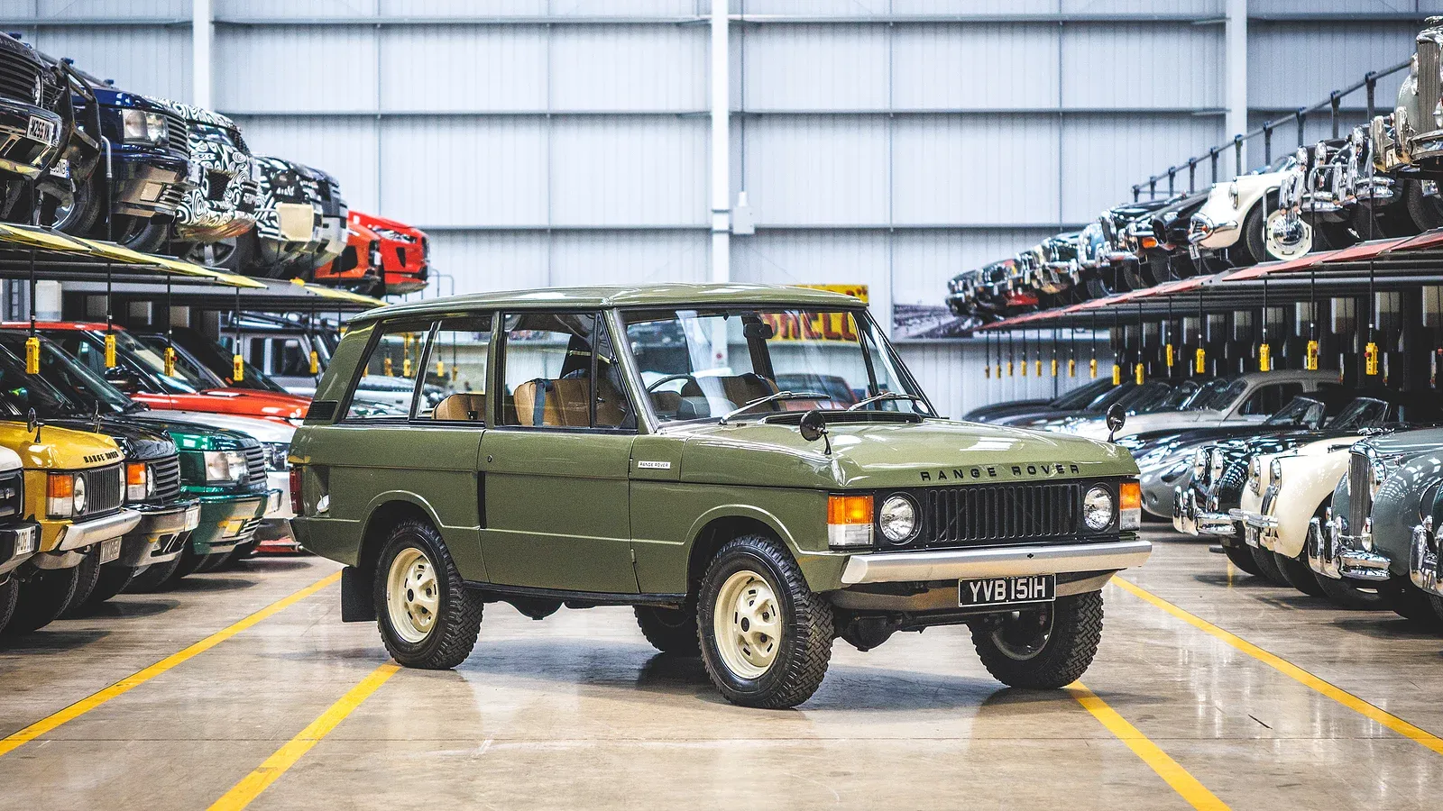 Range Rover navigating rugged terrain during an expedition