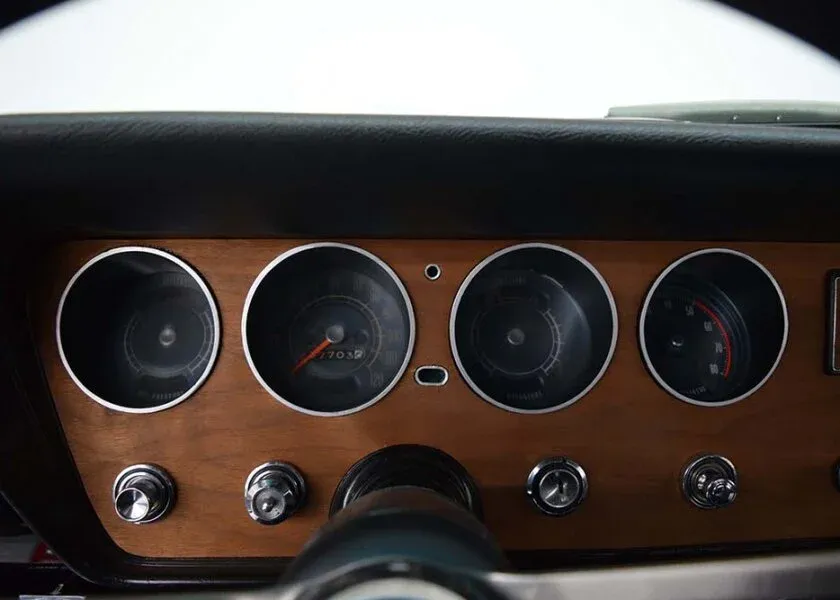 1966 Pontiac GTO interior and gauges showing period-correct design
