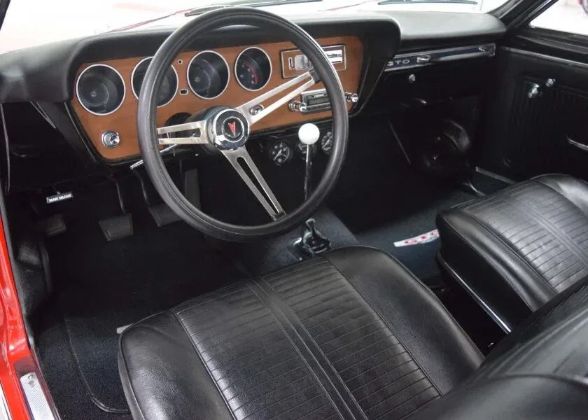 1966 Pontiac GTO dashboard and engine compartment details