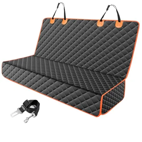 MIXJOY waterproof back seat cover for dogs installed in an SUV