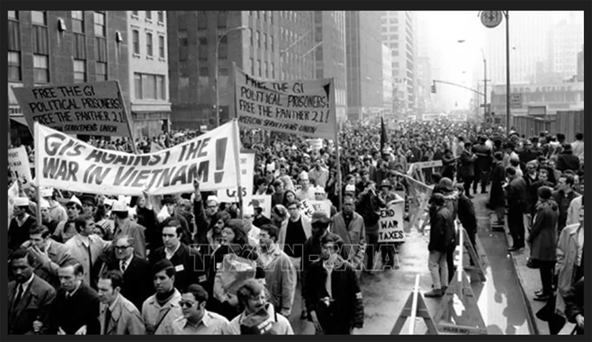 Anti-war demonstrations spreading across the United States after the Tet Offensive