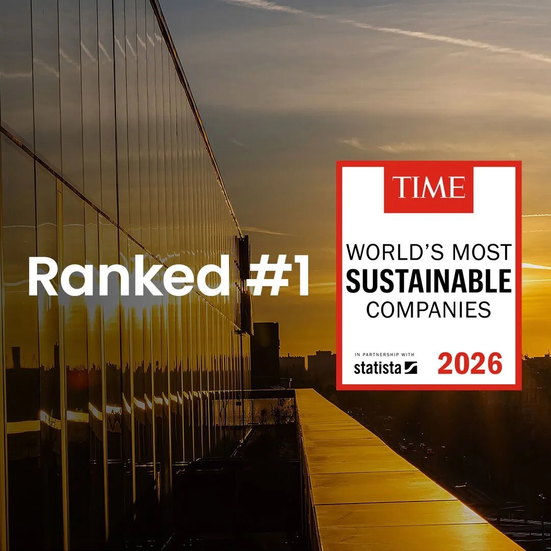 Sustainability ranking chart showing top-performing companies in green business practices