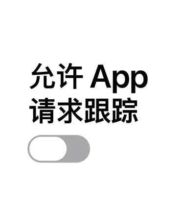 The "Allow Apps to Request to Track" toggle shown switched off in gray
