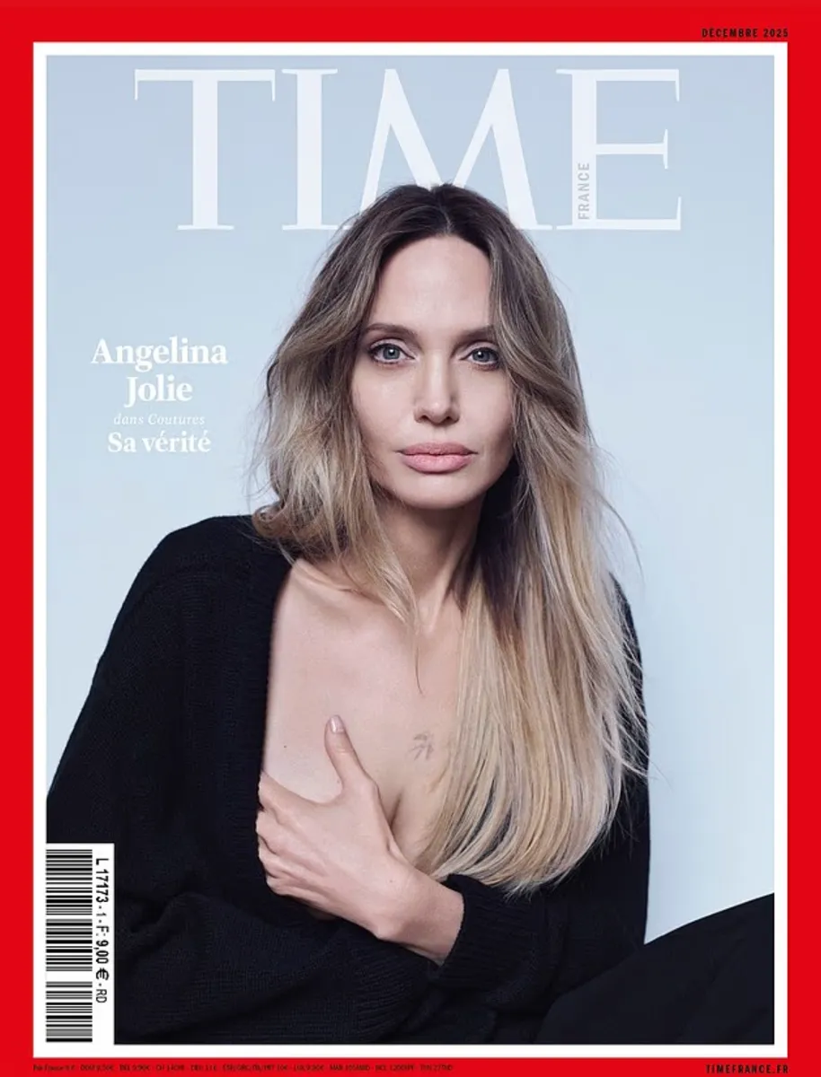 Angelina Jolie mastectomy scars featured on the cover of TIME France magazine