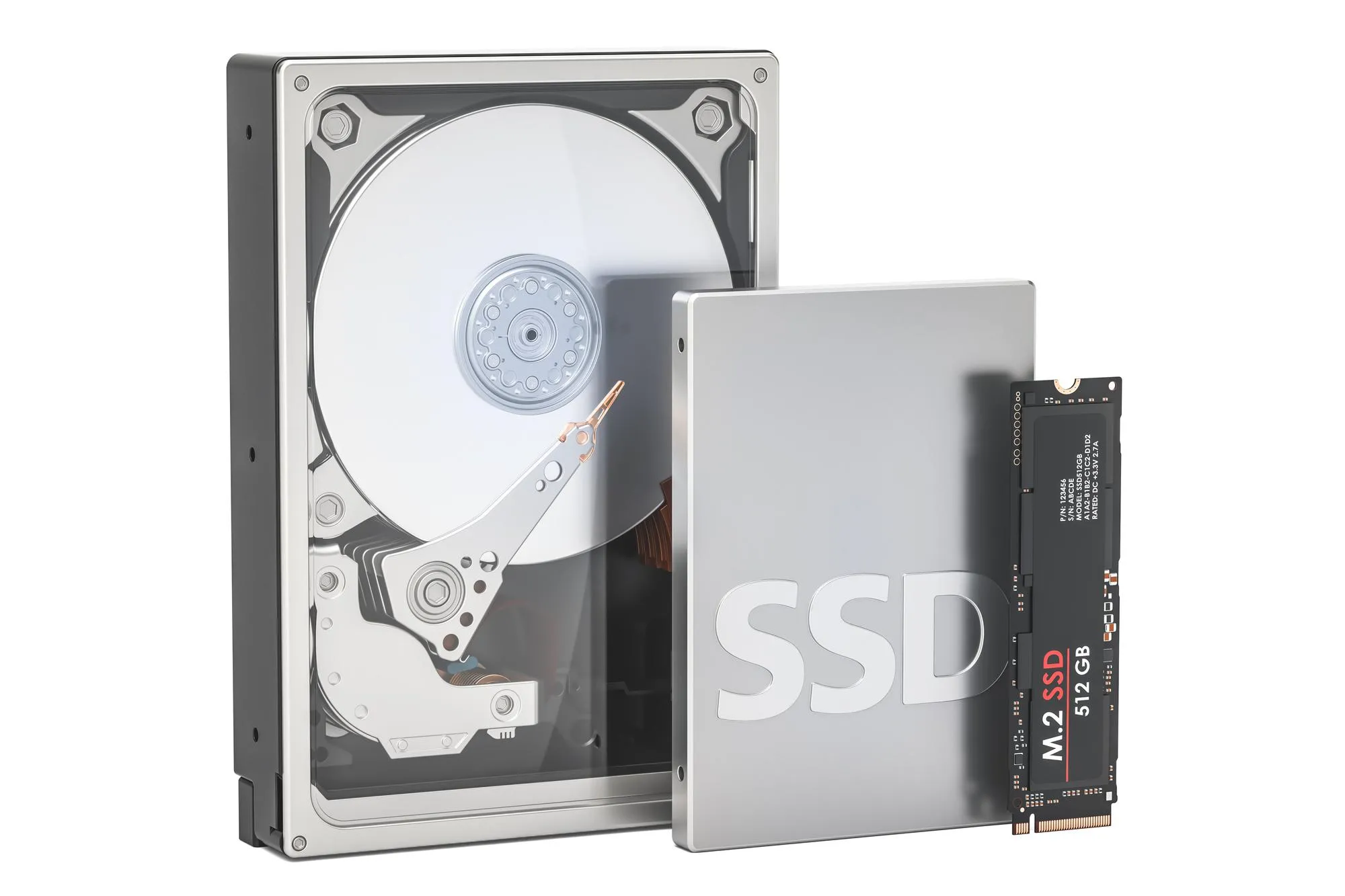 Solid state drive being connected inside a computer case