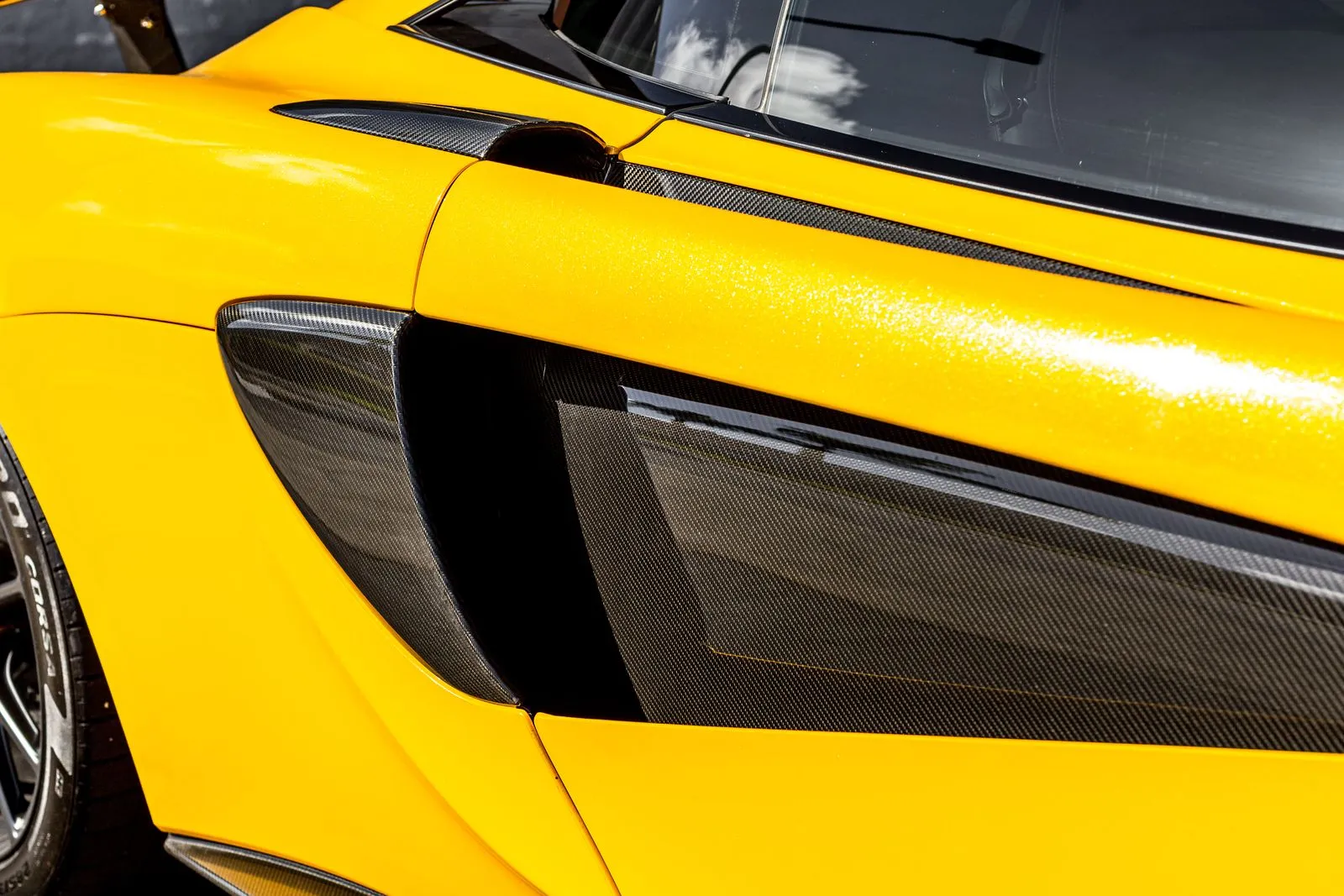 McLaren 570S interior seat detail with sport bucket seats