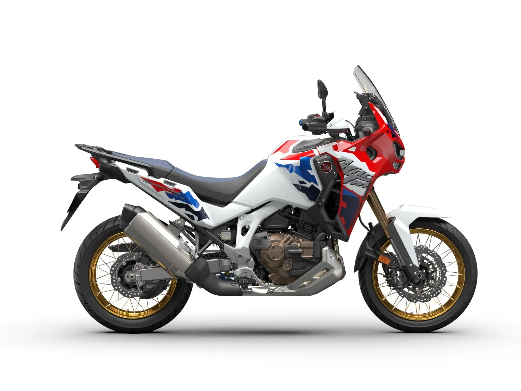 Honda Africa Twin adventure touring motorcycle shown off-road