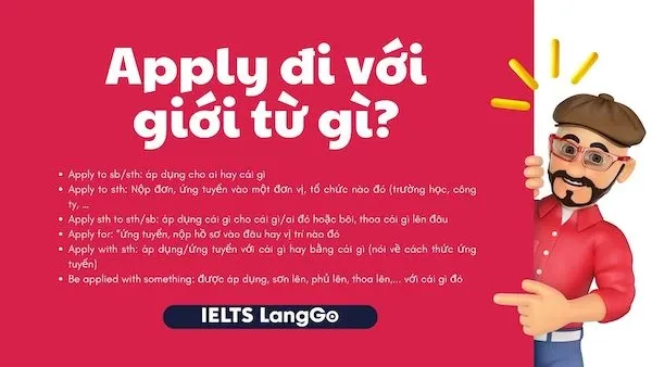 Illustration explaining how to use apply with different prepositions
