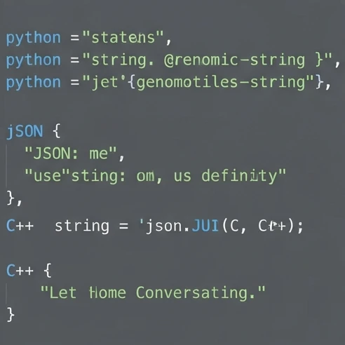 Clean software development code editor window displaying string manipulation functions and character arrays