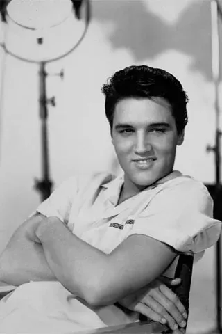 Quick facts infographic about Elvis Presley's career and achievements