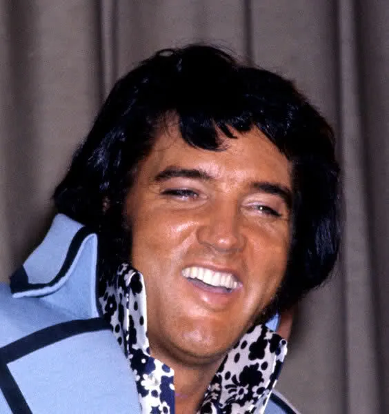 Elvis Presley at a press conference in New York City in 1972
