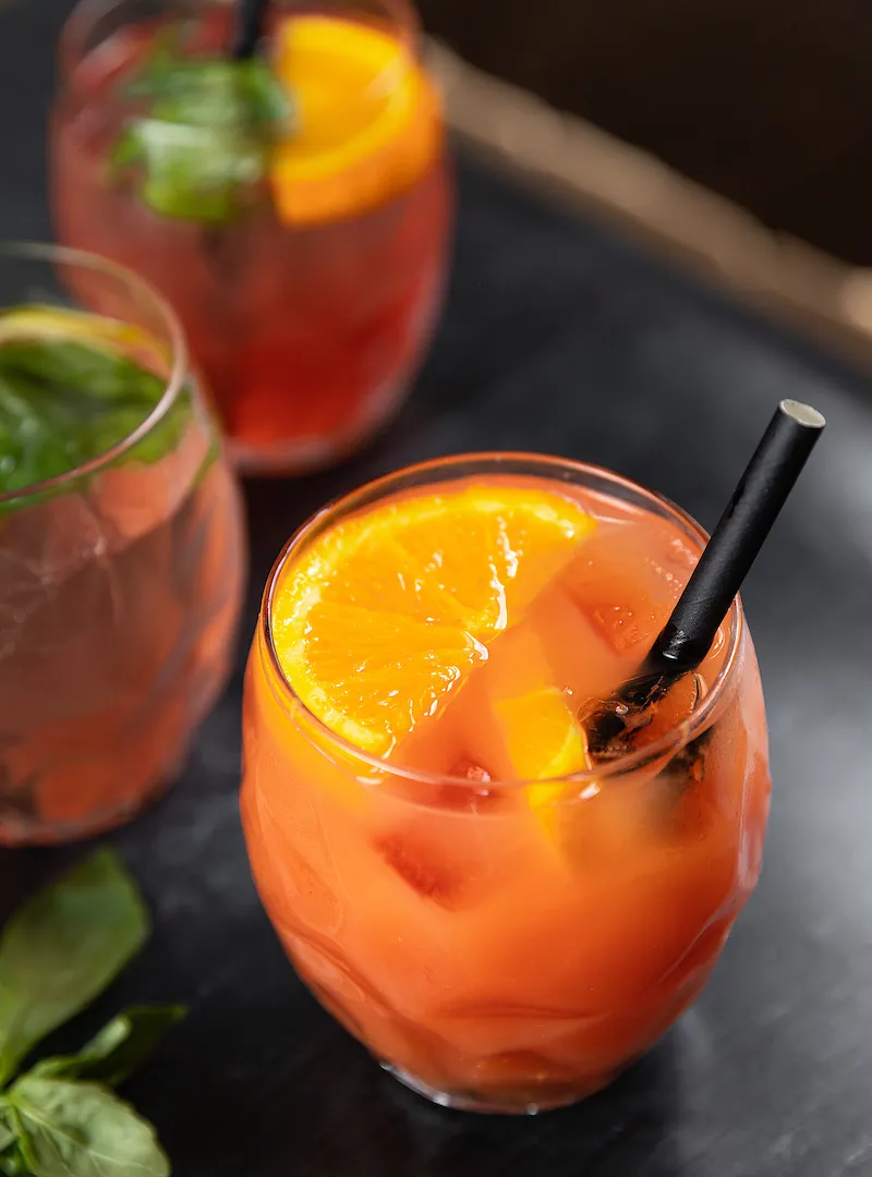 Range of cocktails and drinks served at UNA Pizza