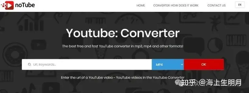Notube.net website homepage for downloading online videos