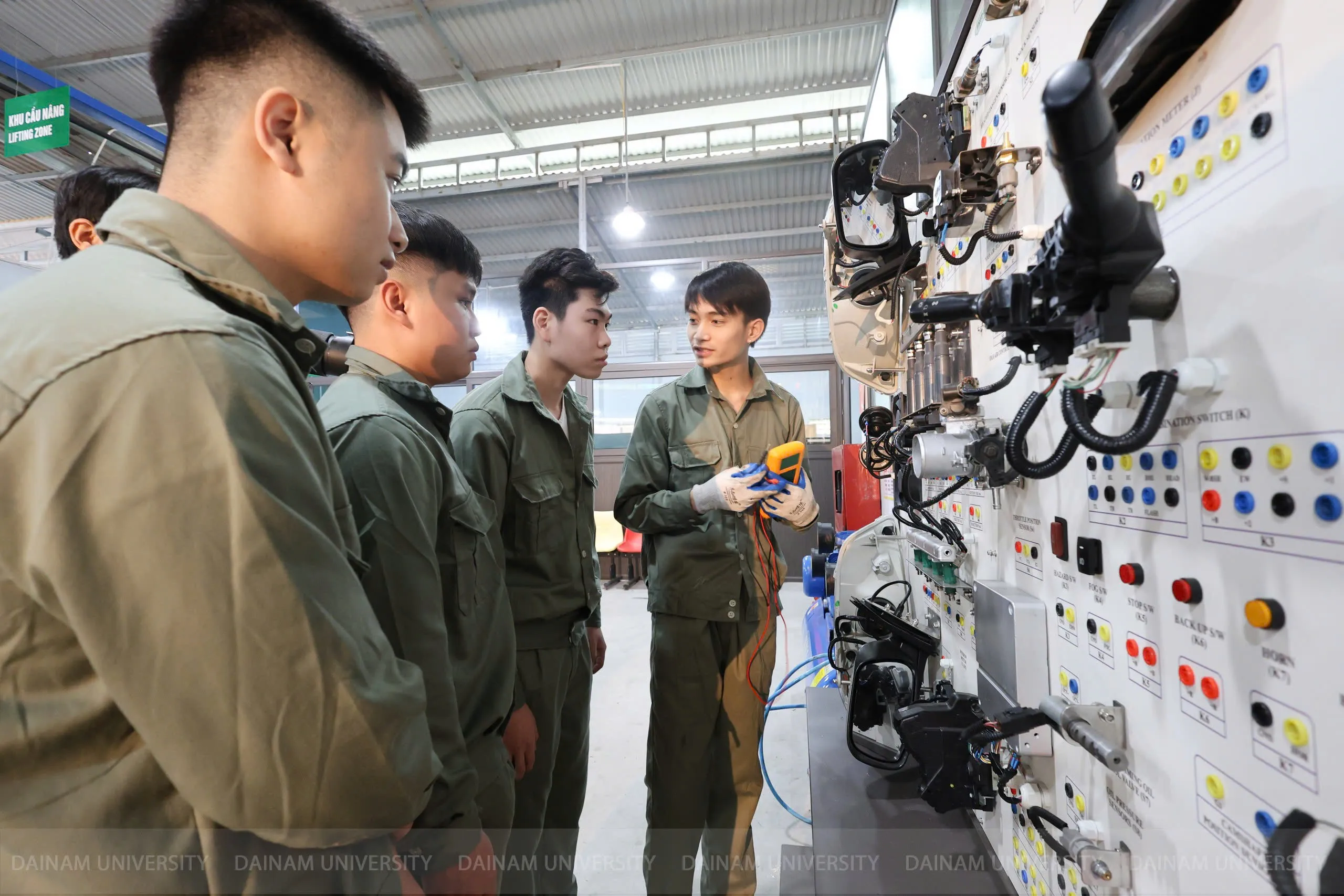 Automotive engineering student developing hands-on technical skills