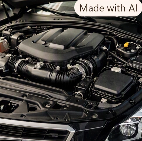 2018 Cadillac CTS Premium Luxury V6 engine bay showing clean mechanical components and performance focus