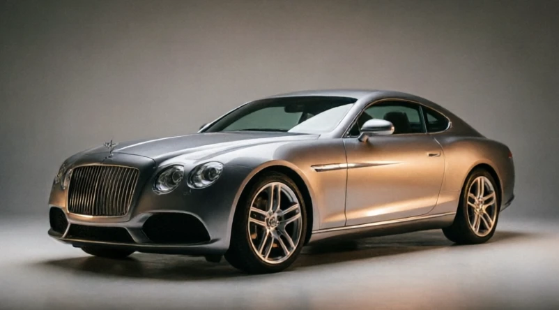 Sleek luxury sedan captured in dramatic studio lighting showcasing amazing luxury cars photos at their finest