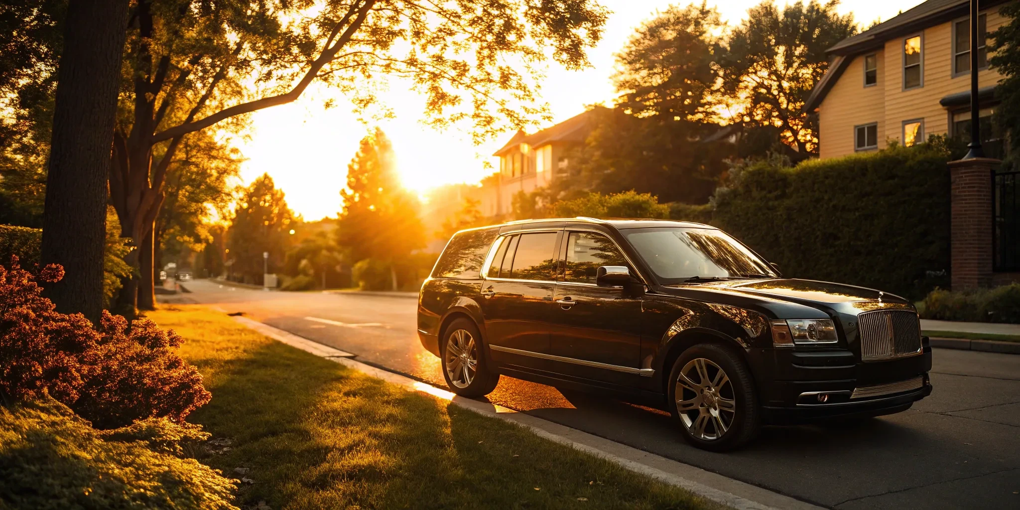 Certified pre-owned luxury SUV parked in a modern driveway with sleek design and premium finishes