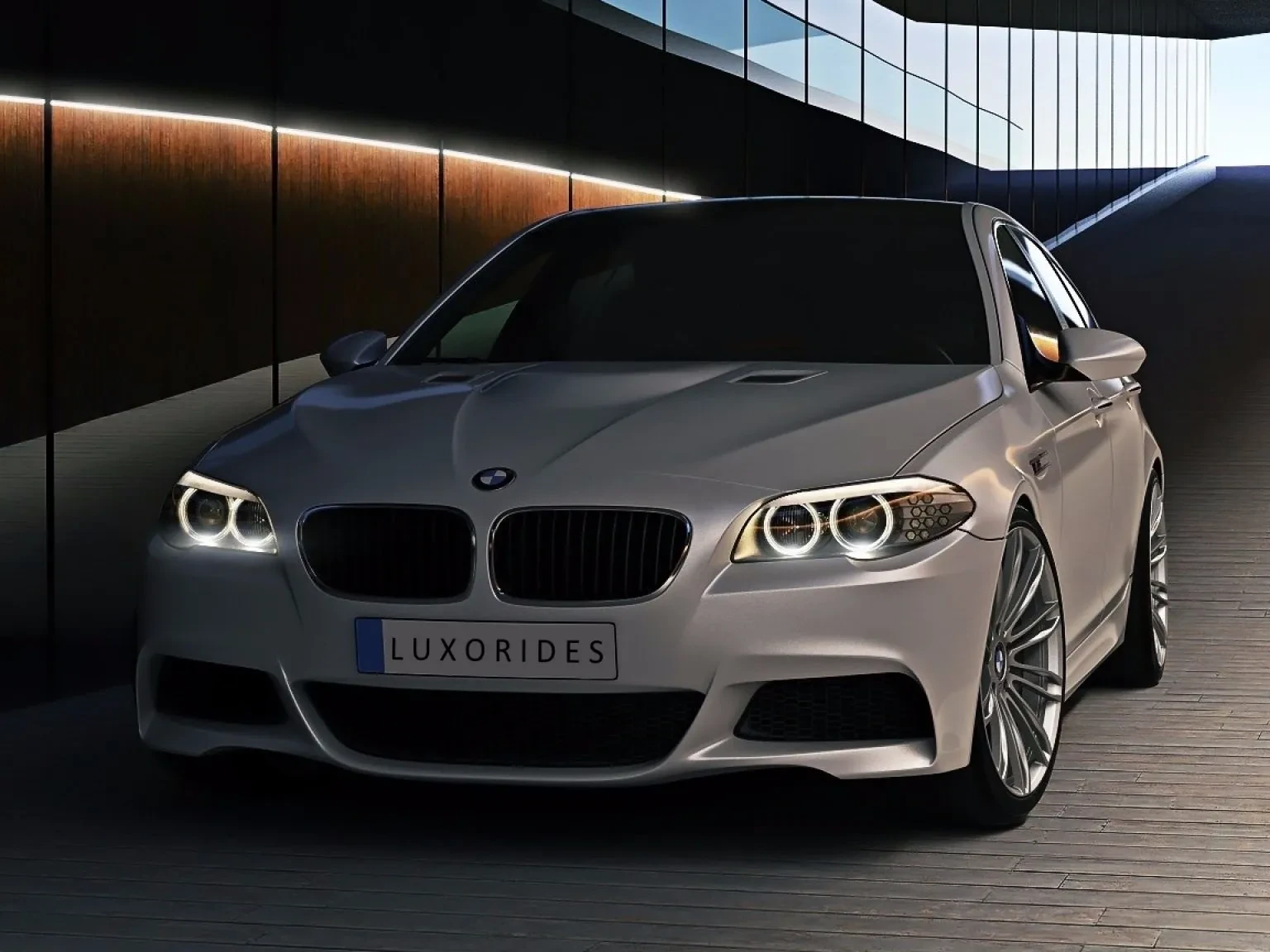 BMW on rent in delhi shown as a premium chauffeur-driven vehicle ready for an elegant event or corporate journey