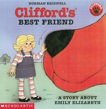 Emily Elizabeth sharing a joyful moment with Clifford the Big Red Dog story character in a friendship focused scene