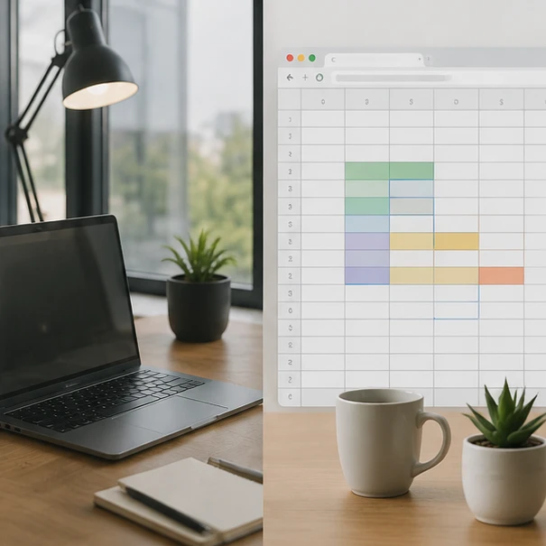 Comparison concept for desktop spreadsheet software and browser-based editing options