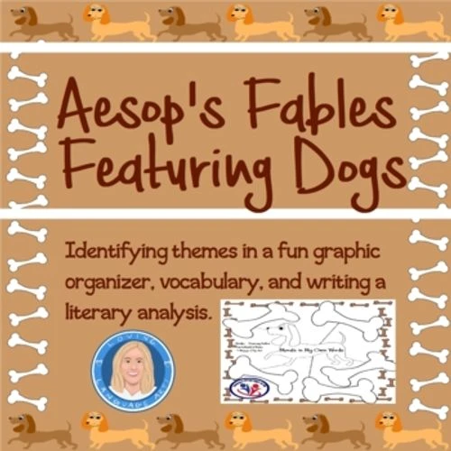 Dog serving a master in a fable setting with symbols of duty, loyalty, and responsibility