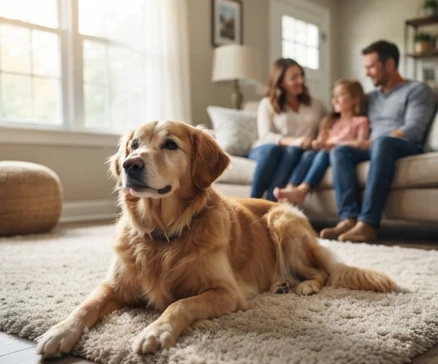 Bailey the dog in A Dog's Journey shown as a loyal companion connecting generations through his emotional mission