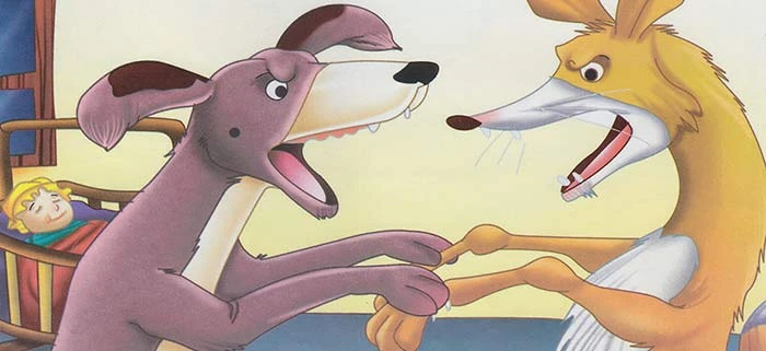 Faithful dog beside a family showing the themes of loyalty trust and careful judgment