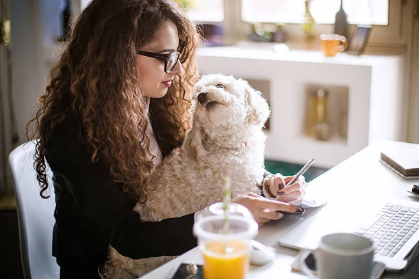Dog fiction plot planning with conflict choices and story structure elements on a writing desk