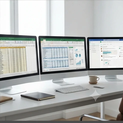 Comparison workspace representing Excel 2019, Excel 2021, and Microsoft 365 feature and licensing differences