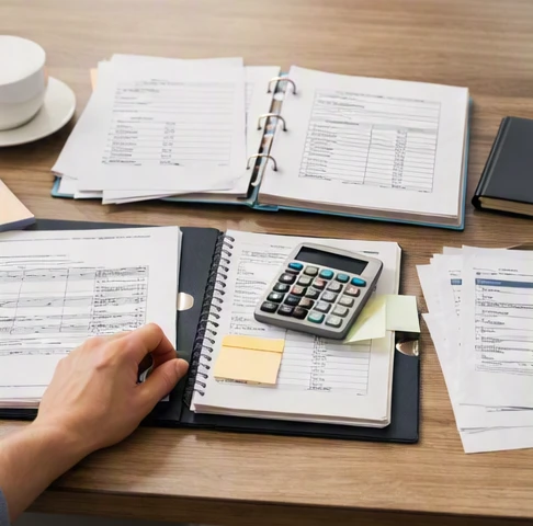 Excel check register with running balance compared against bank records during reconciliation