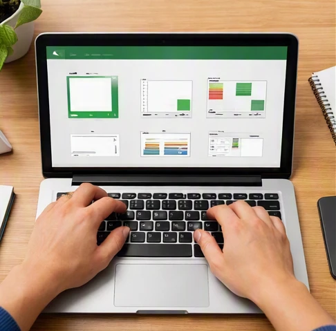 Excel start screen showing options to create a blank workbook or choose a template