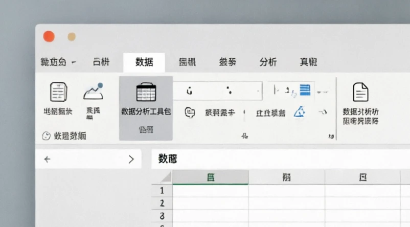 Excel ribbon interface highlighting the Data Analysis button inside the Analysis group on the Data tab